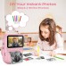 GREENKINDER Appareil Photo Instantané Enfant, 3.0" Grand Écran 14 MP Appareil Photo Enfant avec Carte de 32 Go & Papier d'impression, Appareil Photo Numérique Enfant Cadeau pour Enfants 3-12 Ans, Rose