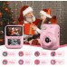 GREENKINDER Appareil Photo Instantané Enfant, 3.0" Grand Écran 14 MP Appareil Photo Enfant avec Carte de 32 Go & Papier d'impression, Appareil Photo Numérique Enfant Cadeau pour Enfants 3-12 Ans, Rose