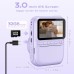 GREENKINDER Appareil Photo Instantané Enfant, 3.0" Grand Écran 14 MP Appareil Photo Enfant avec Carte de 32 Go & Papier d'impression, Appareil Photo Numérique Enfant Cadeau pour Enfants 3-12 Ans