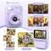 GREENKINDER Appareil Photo Instantané Enfant, 3.0" Grand Écran 14 MP Appareil Photo Enfant avec Carte de 32 Go & Papier d'impression, Appareil Photo Numérique Enfant Cadeau pour Enfants 3-12 Ans