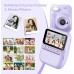 GREENKINDER Appareil Photo Instantané Enfant, 3.0" Grand Écran 14 MP Appareil Photo Enfant avec Carte de 32 Go & Papier d'impression, Appareil Photo Numérique Enfant Cadeau pour Enfants 3-12 Ans