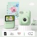 GREENKINDER Appareil Photo Instantané Enfant, 3.0" Grand Écran 14 MP Appareil Photo Enfant avec Carte de 32 Go & Papier d'impression, Appareil Photo Numérique Enfant Cadeau pour Enfants 3-12 Ans