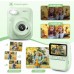 GREENKINDER Appareil Photo Instantané Enfant, 3.0" Grand Écran 14 MP Appareil Photo Enfant avec Carte de 32 Go & Papier d'impression, Appareil Photo Numérique Enfant Cadeau pour Enfants 3-12 Ans