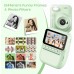 GREENKINDER Appareil Photo Instantané Enfant, 3.0" Grand Écran 14 MP Appareil Photo Enfant avec Carte de 32 Go & Papier d'impression, Appareil Photo Numérique Enfant Cadeau pour Enfants 3-12 Ans