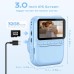 GREENKINDER Appareil Photo Instantané Enfant, 3.0" Grand Écran 14 MP Appareil Photo Enfant avec Carte de 32 Go & Papier d'impression, Appareil Photo Numérique Enfant Cadeau pour Enfants 3-12 Ans, Bleu
