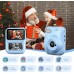 GREENKINDER Appareil Photo Instantané Enfant, 3.0" Grand Écran 14 MP Appareil Photo Enfant avec Carte de 32 Go & Papier d'impression, Appareil Photo Numérique Enfant Cadeau pour Enfants 3-12 Ans, Bleu