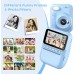 GREENKINDER Appareil Photo Instantané Enfant, 3.0" Grand Écran 14 MP Appareil Photo Enfant avec Carte de 32 Go & Papier d'impression, Appareil Photo Numérique Enfant Cadeau pour Enfants 3-12 Ans, Bleu