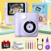 GREENKINDER Appareil Photo Enfant Instantanée, GREENKINDER 2,4 Pouces Écran 1080P Appareil Photo Numérique Enfant avec 32GB Carte & Papier d'impression, Stylos Colorés, Cadeau pour Filles Garçons de 3-12 Ans