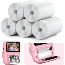 GREENKINDER Papier d'impression Thermique instantané pour Appareil Photo Enfant, Convient aux Enfants,Facile à remplacer, Accessoires Photo Instantanés (5 Rouleaux)